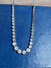 Argento 925 collana girocollo tennis tondo FI