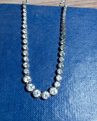 Argento 925 collana girocollo tennis tondo FI
