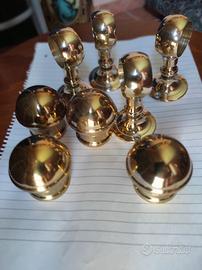 Terminali e passanti corrimano ottone lucido