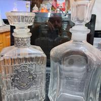 Bottiglie cristallo vintage coppia