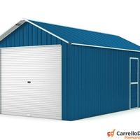 Capanno container box 360x762cm serranda blu