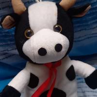 peluche mucca con fiocco