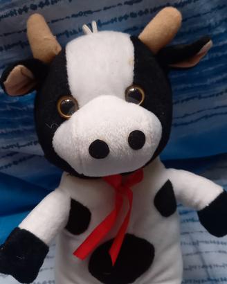 peluche mucca con fiocco
