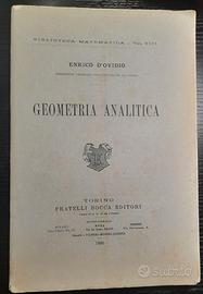 Libro Geometria Analitica  Enrico D'Ovidio