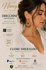 orecchini CURE SMERALDO