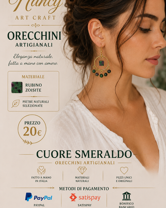 orecchini CURE SMERALDO