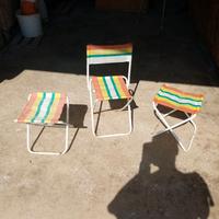 sedie da campeggio o spiaggia.