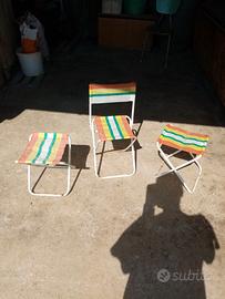 sedie da campeggio o spiaggia.
