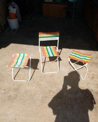 sedie da campeggio o spiaggia.