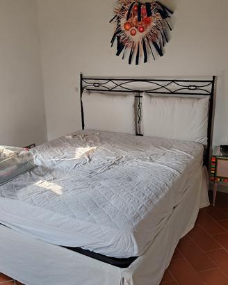 letto in ferro battuto con contenitore  sotto