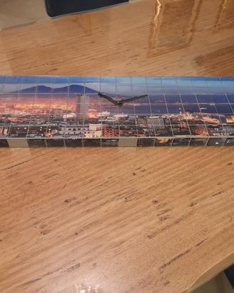 Orologio da parete panorama città Vesuvio