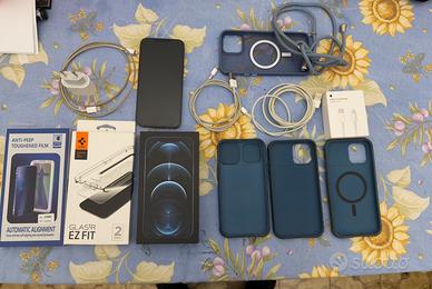Iphone 12 pro max blu pacifico 256gb + accessori