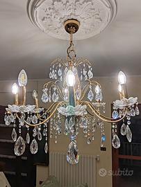 Lampadario Prearo con cristalli Swarovski