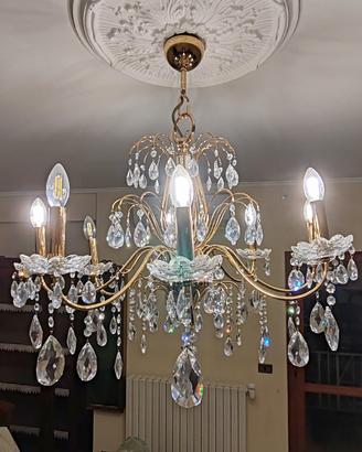 Lampadario Prearo con cristalli Swarovski