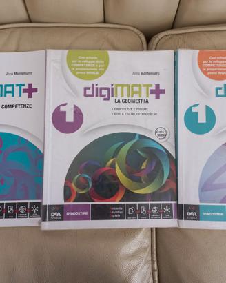 Libri ''Digimat+ 1'' e due quaderni competenze 1