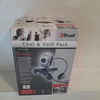 Webcam + cuffia con microfono