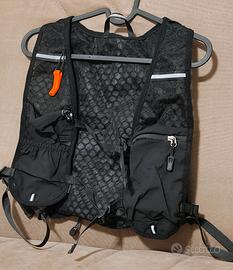 NUOVO Gilet Running con sacca e tasche