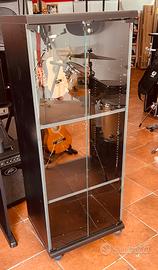 Mobile per Hifi con Sportelli in Vetro e con Ruote