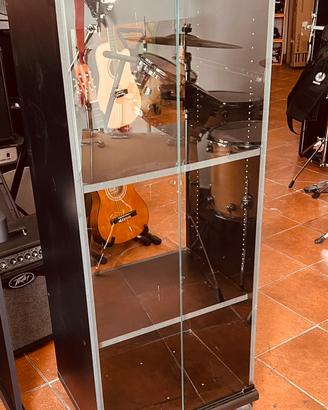 Mobile per Hifi con Sportelli in Vetro e con Ruote