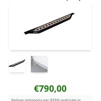 Pedane sottoporta per jeep wrangler 3 porte