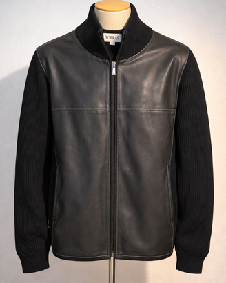 Giacca Torras uomo pelle e maglia tg 56 Made in Sp