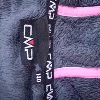 felpa in pile con cappuccio