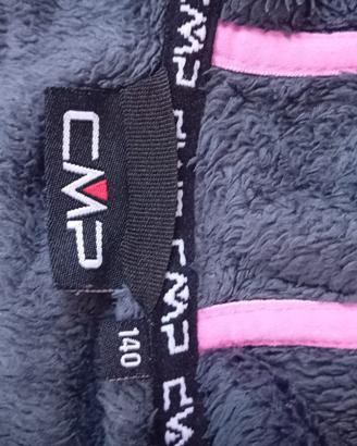 felpa in pile con cappuccio