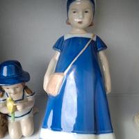 Elsa col vestito blu statuina royal Copenaghen 