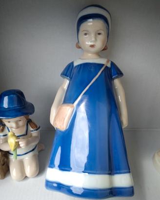 Elsa col vestito blu statuina royal Copenaghen 