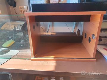 teca in vetro e legno per piccoli rettili