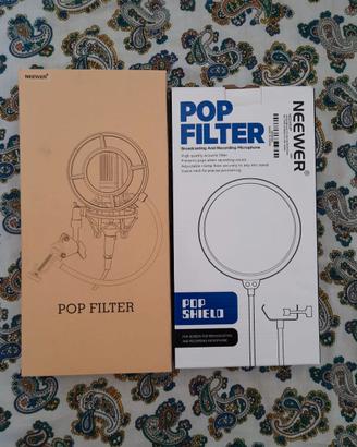 Pop filtro microfono
