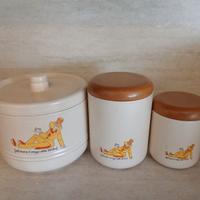 Set contenitori Galbusera con grafica vintage