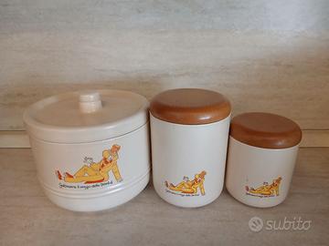 Set contenitori Galbusera con grafica vintage