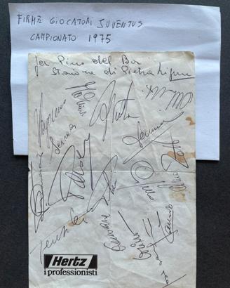Raro ed unico cimelio Autografi Bianconeri 1974/75