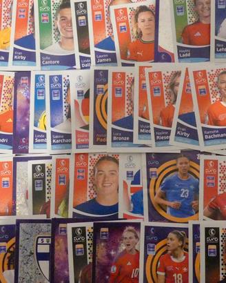 Varie figurine di campionato euro femminile 2025