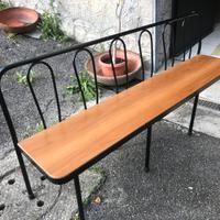 Panca panchina struttura ferro nero sedile simileg