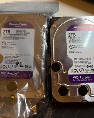 2x Hard Disk Western Digital WD Purple 2TB SATA II