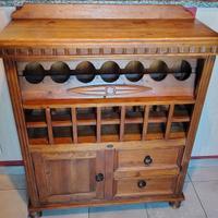 Cantinetta Bar portabottiglie in Pino Massiccio 