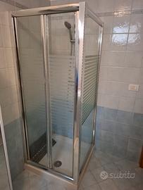 Box doccia a due lati vetro  6 mm - misure 80x80 