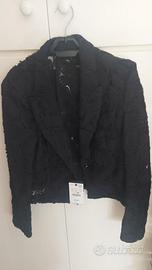 ZARA BLAZER giacca SFIANCATO CON STRUTTURA A FIORE