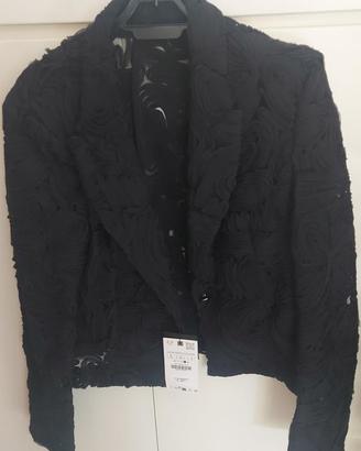 ZARA BLAZER giacca SFIANCATO CON STRUTTURA A FIORE