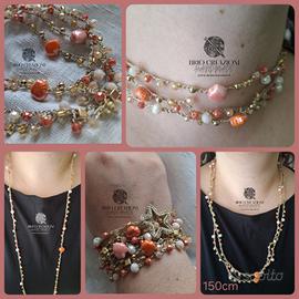 Collane create a mano all'uncinetto 