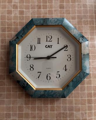 Orologio Parete CAT Ottagonale Verde Vintage