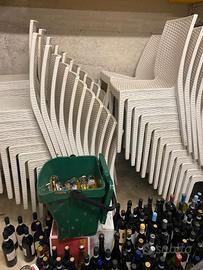 Sedie polipropilene finto rattan