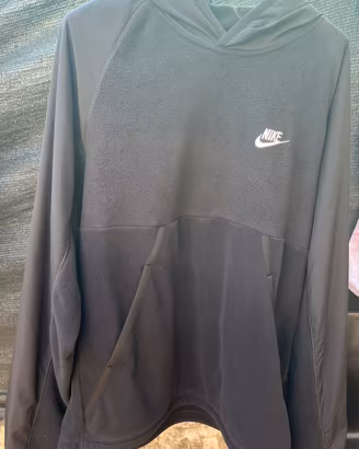 Felpa con cappuccio Nike polar fleece ibrida nera