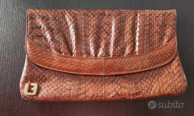 Borsa vintage Louis Féraud in vera pelle  serpente
