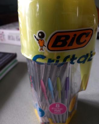 Barattolo 20 biro BIC Cristal colori assortiti