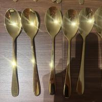 Set posate color oro acciaio INOX