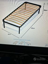 2 reti letto 80x190x35