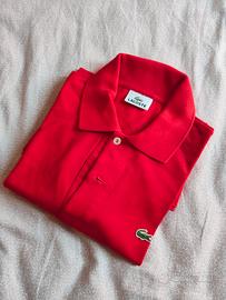 Polo Lacoste Rossa Taglia S